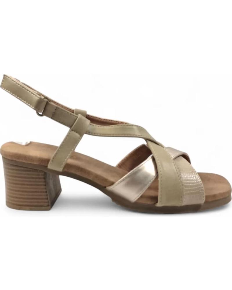 TIMBOS SANDALIA TACON VESTIR DE MUJER TAUPE 131690 VERDE