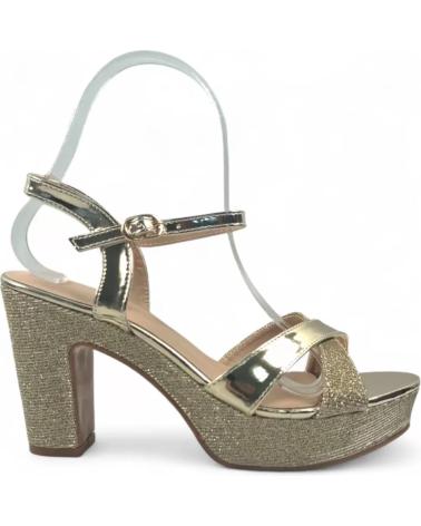 TIMBOS SANDALIA TACON FIESTA PLATAFORMA MUJER ORO 131630 AMARILLO