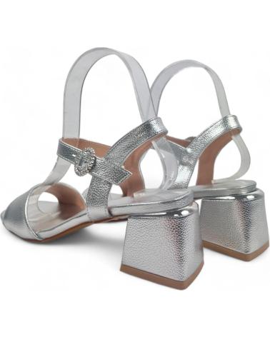 SANDALO CON TACCO TIMBOS 131607 ARGENTO PER FESTA PLATEADO