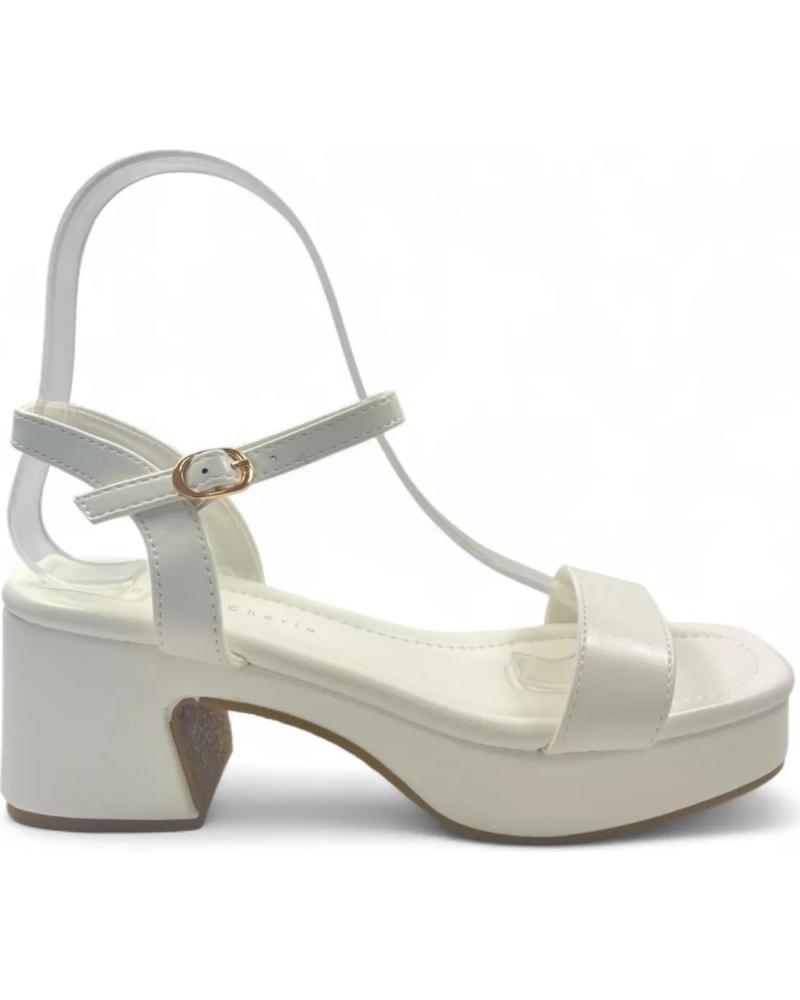 SANDALO CON TACCO TIMBOS 131549 BIANCO PER SPOSA BLANCO