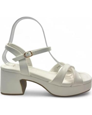 SANDALO CON TACCO TIMBOS 131541 BIANCO PER SPOSA BLANCO