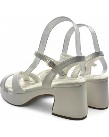 SANDALO CON TACCO TIMBOS 131541 BIANCO PER SPOSA BLANCO