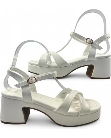 SANDALO CON TACCO TIMBOS 131541 BIANCO PER SPOSA BLANCO