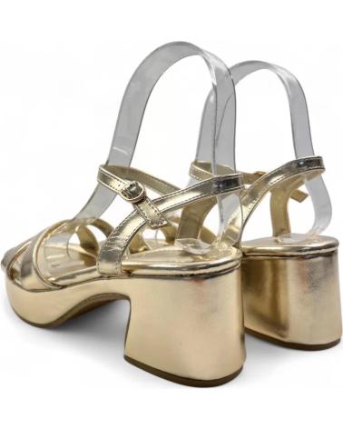 TIMBOS SANDALIA TACON FIESTA DE MUJER ORO 131540 AMARILLO