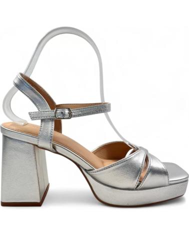 SANDALO CON TACCO TIMBOS 131538 ARGENTO PER FESTA PLATEADO