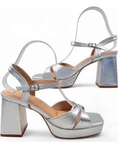 SANDALE À TALON TIMBOS 131538 ARGENTÉE POUR SOIRÉE PLATEADO