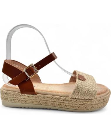 TIMBOS BEIGE FLAT ESPARTO SANDAL MODEL 131537 BEIGE