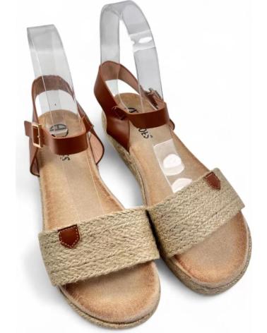 TIMBOS BEIGE FLAT ESPARTO SANDAL MODEL 131537 BEIGE