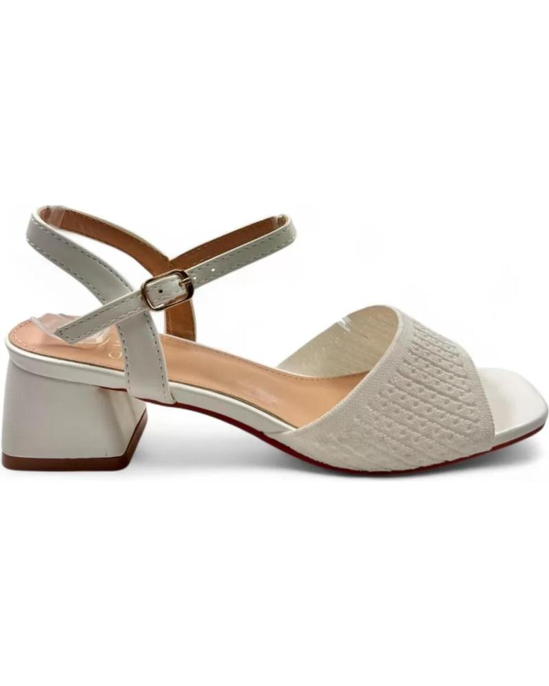 TIMBOS LOW HEEL SANDAL MODEL 131461 WHITE BLANCO