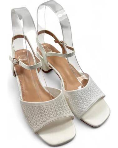 TIMBOS LOW HEEL SANDAL MODEL 131461 WHITE BLANCO