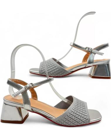 TIMBOS SANDALIA TACON VESTIR DE MUJER PLATA 131458 PLATEADO