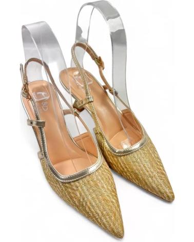 TIMBOS TACON DESTALONADO VESTIR DE MUJER ORO 131456 AMARILLO