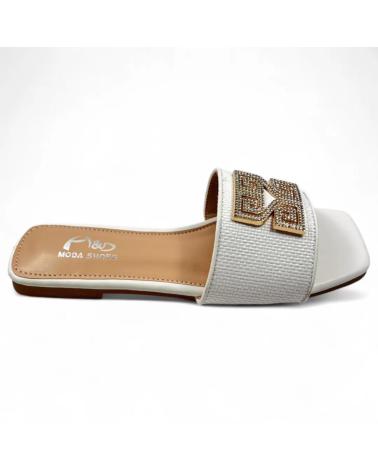 TIMBOS SANDALIA PLANA DE MUJER 131447 BLANCO
