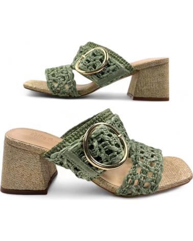 TIMBOS HEELED SANDAL MODEL 131440 GREEN VERDE