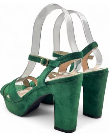 TIMBOS PLATFORM HEEL SANDAL MODEL 131425 GREEN VERDE