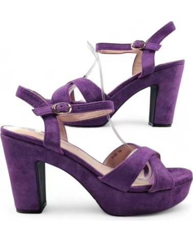 TIMBOS PLATFORM HEEL SANDAL MODEL 131423 PURPLE MORADO