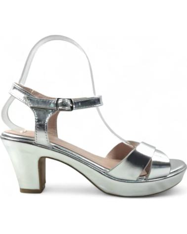 TIMBOS PLATFORM HIGH-HEEL SANDAL 131419 SILVER FOR PARTIES PLATEADO