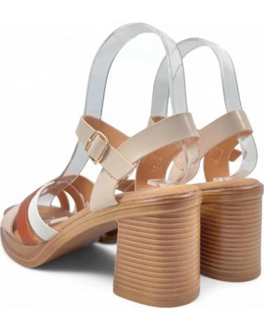 TIMBOS SANDALIA TACON MADERA MUJER 131405 BEIGE