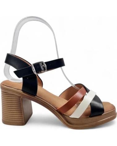 TIMBOS SANDALIA TACON MADERA MUJER 131404 NEGRO