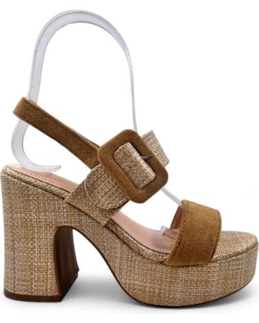 TIMBOS PLATFORM HEEL SANDAL MODEL 131391 CAMEL MARRóN