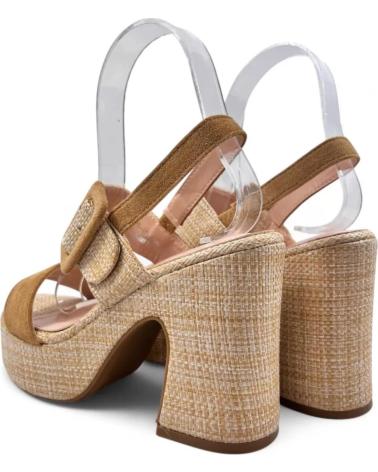 TIMBOS PLATFORM HEEL SANDAL MODEL 131391 CAMEL MARRóN