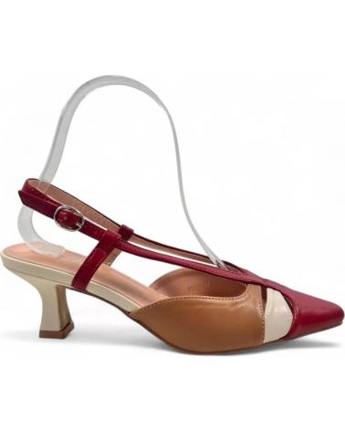 TIMBOS TACON DESTALONADO VESTIR DE MUJER VINO 131390 BEIGE