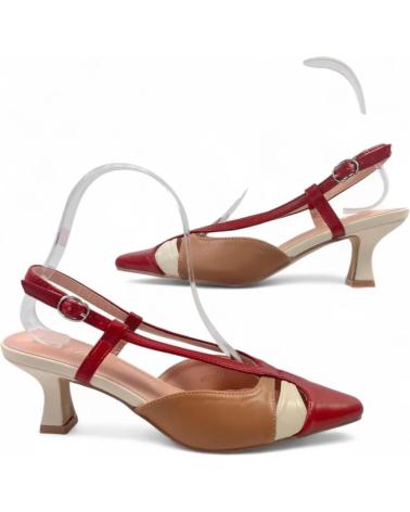 TIMBOS TACON DESTALONADO VESTIR DE MUJER VINO 131390 BEIGE