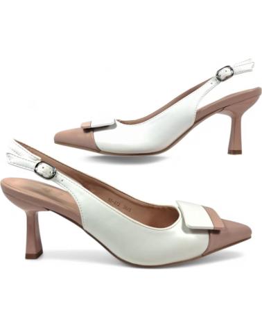 TIMBOS TACON DESTALONADO MUJER 131091 BLANCO