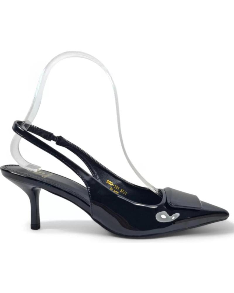 TIMBOS SANDALIA TACON DESTALONADO MUJER 131085 NEGRO