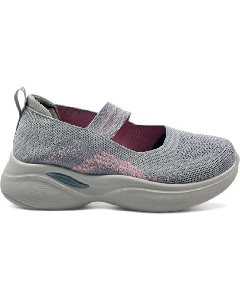 TIMBOS GREY ELASTIC SPORTY MARY JANES MODEL 131051 GRIS