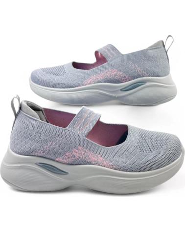 TIMBOS GREY ELASTIC SPORTY MARY JANES MODEL 131051 GRIS