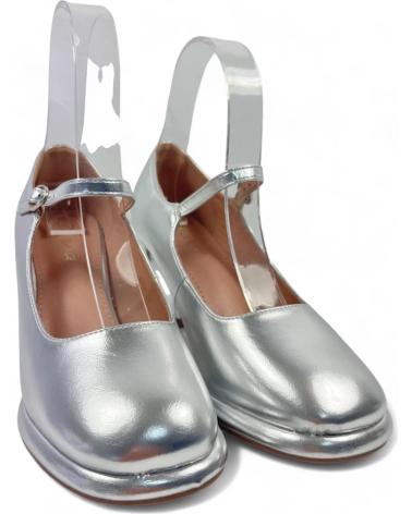 TIMBOS SILVER PARTY HEELED PUMPS MODEL 130412 PLATEADO