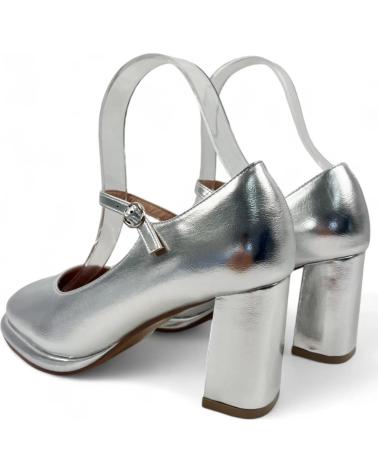 TIMBOS SILVER PARTY HEELED PUMPS MODEL 130412 PLATEADO