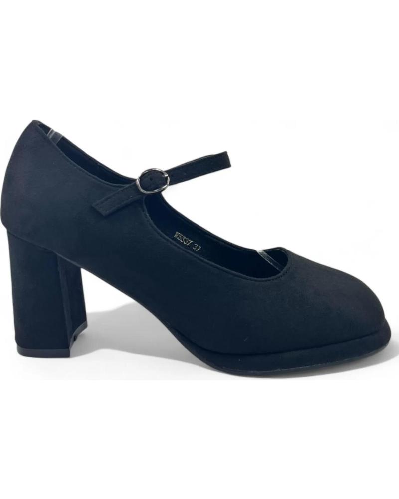 TIMBOS MARY JANE BLOCK HEEL PUMPS MODEL 130409 BLACK NEGRO