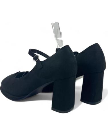 TIMBOS MARY JANE BLOCK HEEL PUMPS MODEL 130409 BLACK NEGRO
