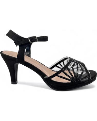TIMBOS PARTY HEEL SANDAL 129980 BLACK NEGRO