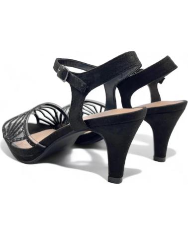 TIMBOS PARTY HEEL SANDAL 129980 BLACK NEGRO