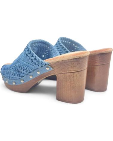 TIMBOS WOODEN HEEL CLOG 129539 BLUE AZUL