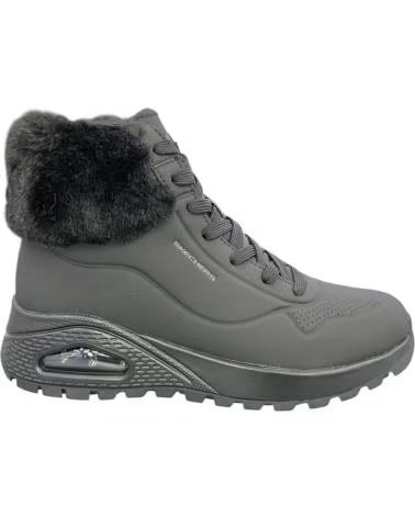 SKECHERS STIVALETTO UNO RUGGED-FALL AIR 167274-BBK NERO NEGRO