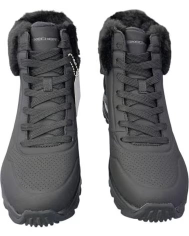 SKECHERS STIVALETTO UNO RUGGED-FALL AIR 167274-BBK NERO NEGRO