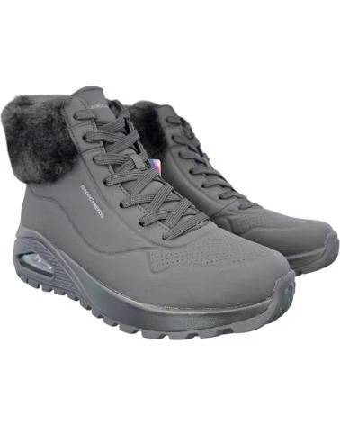 SKECHERS STIVALETTO UNO RUGGED-FALL AIR 167274-BBK NERO NEGRO