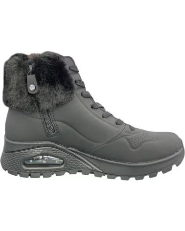 SKECHERS STIVALETTO UNO RUGGED-FALL AIR 167274-BBK NERO NEGRO