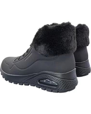 SKECHERS STIVALETTO UNO RUGGED-FALL AIR 167274-BBK NERO NEGRO