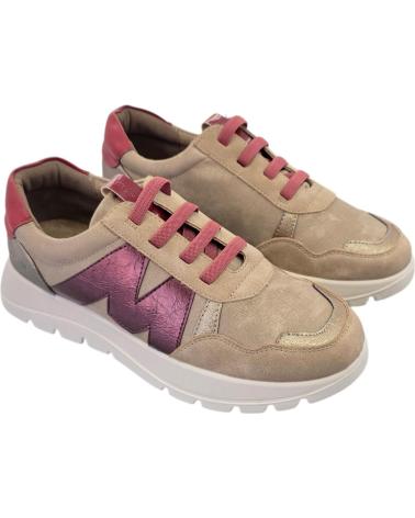 FREIZEIT-SNEAKER MYSOFT MODELL 25M622 TAUPE MIT ROSA AKZENTEN VARIOS COLORES