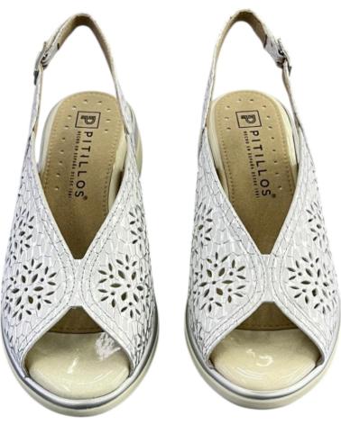 SANDALIAS DE CUÑA PITILLOS 10342 PLATA VARIOS COLORES