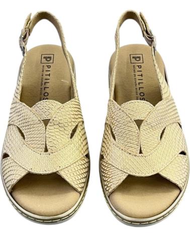 PITILLOS SANDALIAS PLANAS ANCHAS 10301 ORO VARIOS COLORES