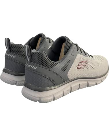 SKECHERS SPORT TRACK-BROADER MEMORY FOAM HOMBRE GRIS/CARBÓN 232698-GYCC GYCC