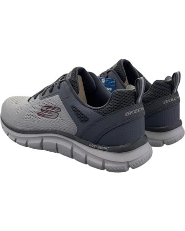 SKECHERS SPORT TRACK-BROADER MEMORY FOAM HOMBRE GRIS/CARBÓN 232698-GYCC GYCC
