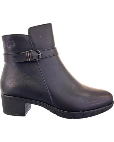 TREINTAS BLACK LEATHER ANKLE BOOTS WITH LOW HEEL, MODEL 30S 4208 VARIOS COLORES