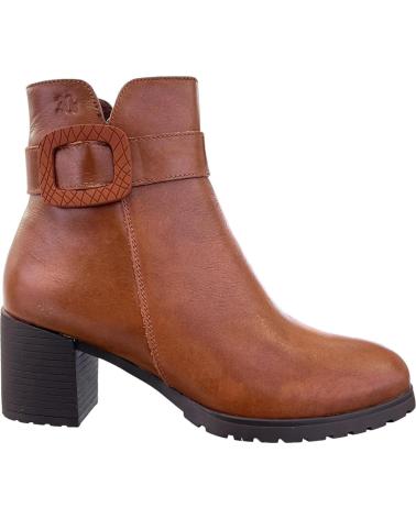 TREINTAS TAN LEATHER ANKLE BOOTS WITH BLOCK HEEL, MODEL 30S 4215 VARIOS COLORES